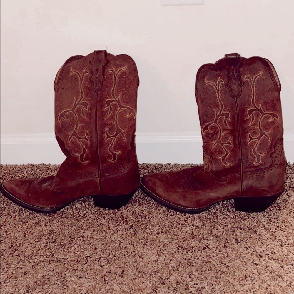Justin Leather Cowboy Boots